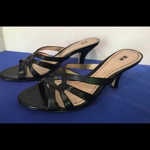 Ladies BP Black All Leather Sandals ❤️ Sz 81/2 M